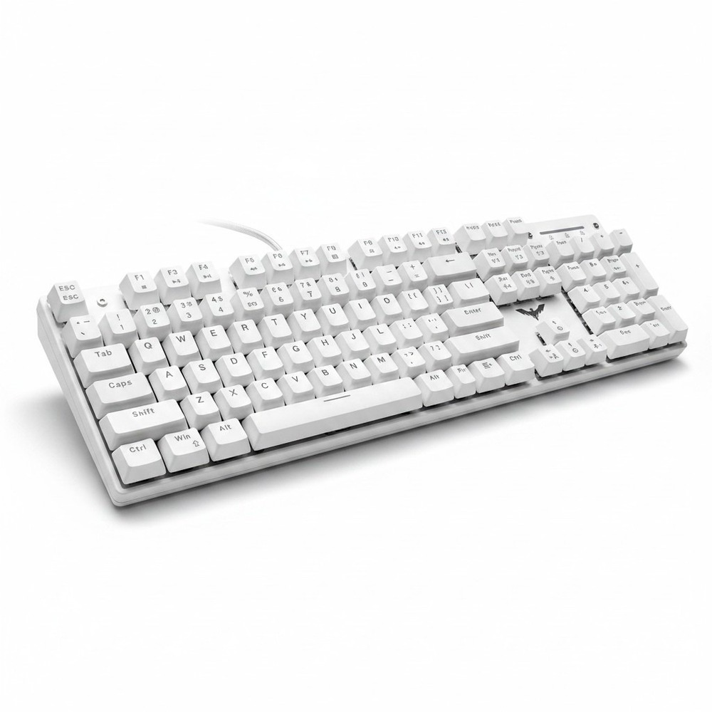 Havit HV-KB393L Mechanical Gaming Keyboard White RGB Backlit 104 Key Wired PC